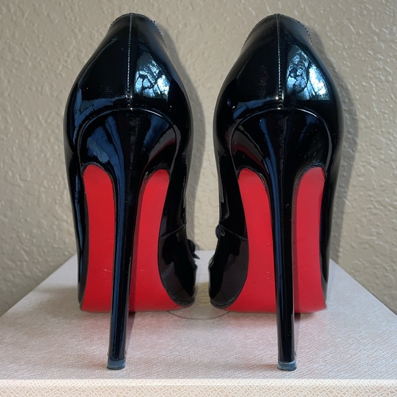 Christian Louboutin Lova 120 Leopard Bow Pigalle Pointy Pumps Size 37 So Kate - Picture 5 of 12